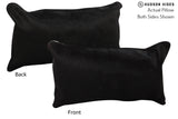Solid Black 12"x22" Brazilian Cowhide Pillow #73218 by Hudson Hides