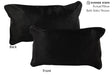 Solid Black 12"x22" Brazilian Cowhide Pillow #73220 by Hudson Hides