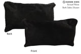 Solid Black 12"x22" Brazilian Cowhide Pillow #73222 by Hudson Hides