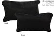 Solid Black 12"x22" Brazilian Cowhide Pillow #73226 by Hudson Hides