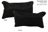 Solid Black 12"x22" Brazilian Cowhide Pillow #73239 by Hudson Hides