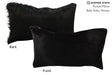 Solid Black 12"x22" Brazilian Cowhide Pillow #73243 by Hudson Hides