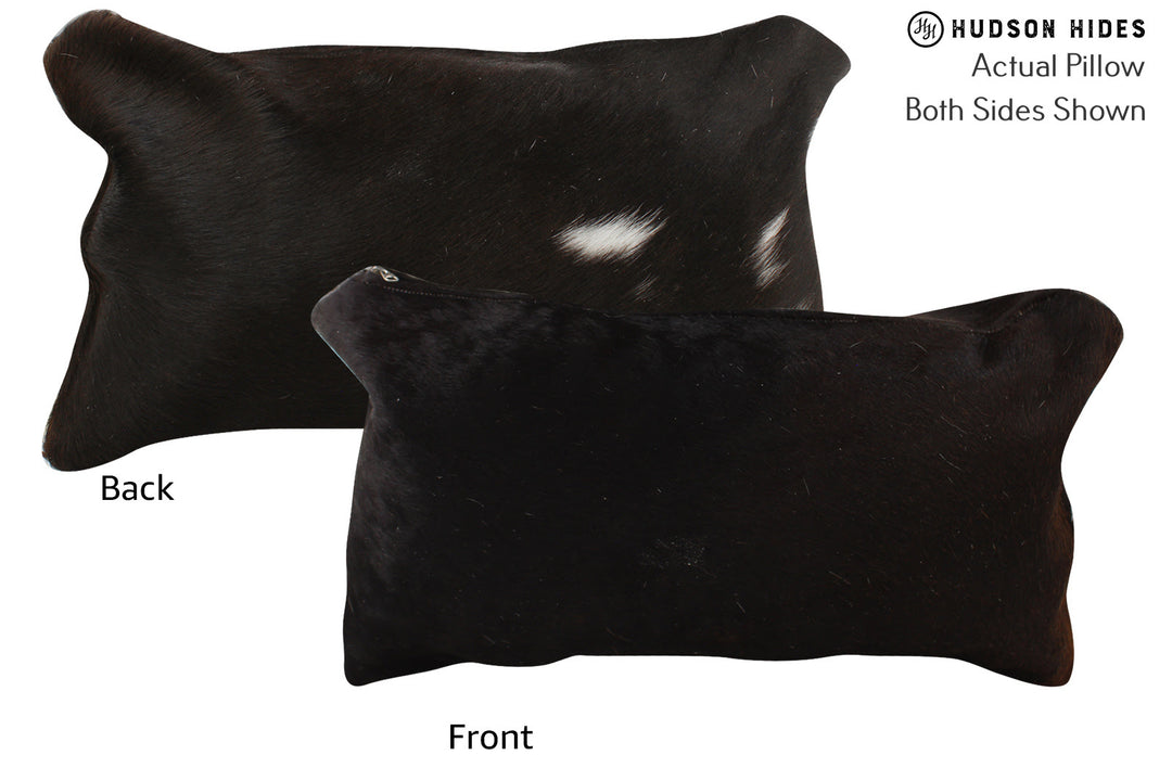 Solid Black Pillow 12"x22"#73246 by Hudson Hides