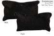 Solid Black 12"x22" Brazilian Cowhide Pillow #73251 by Hudson Hides