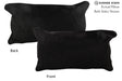 Solid Black 12"x22" Brazilian Cowhide Pillow #73255 by Hudson Hides