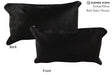 Solid Black 12"x22" Brazilian Cowhide Pillow #73257 by Hudson Hides