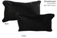 Solid Black 12"x22" Brazilian Cowhide Pillow #73258 by Hudson Hides