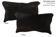 Solid Black 12"x22" Brazilian Cowhide Pillow #73270 by Hudson Hides