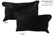Solid Black 12"x22" Brazilian Cowhide Pillow #73272 by Hudson Hides