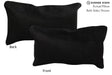 Solid Black 12"x22" Brazilian Cowhide Pillow #73275 by Hudson Hides