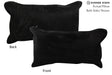Solid Black 12"x22" Brazilian Cowhide Pillow #73277 by Hudson Hides