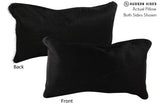 Solid Black 12"x22" Brazilian Cowhide Pillow #73305 by Hudson Hides