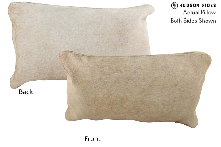 Beige 12"x22" Brazilian Cowhide Pillow #73319 by Hudson Hides