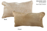 Beige 12"x22" Brazilian Cowhide Pillow #73346 by Hudson Hides
