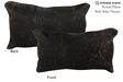 Solid Black 12"x22" Brazilian Cowhide Pillow #73350 by Hudson Hides