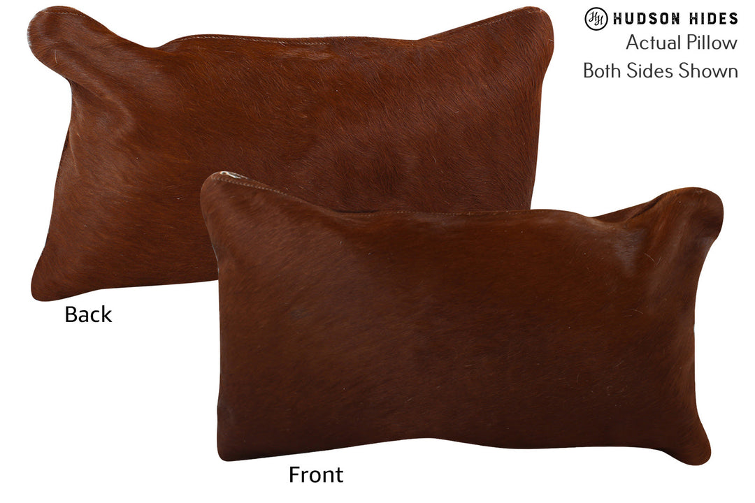 Solid Brown Pillow 12"x22"#73356 by Hudson Hides