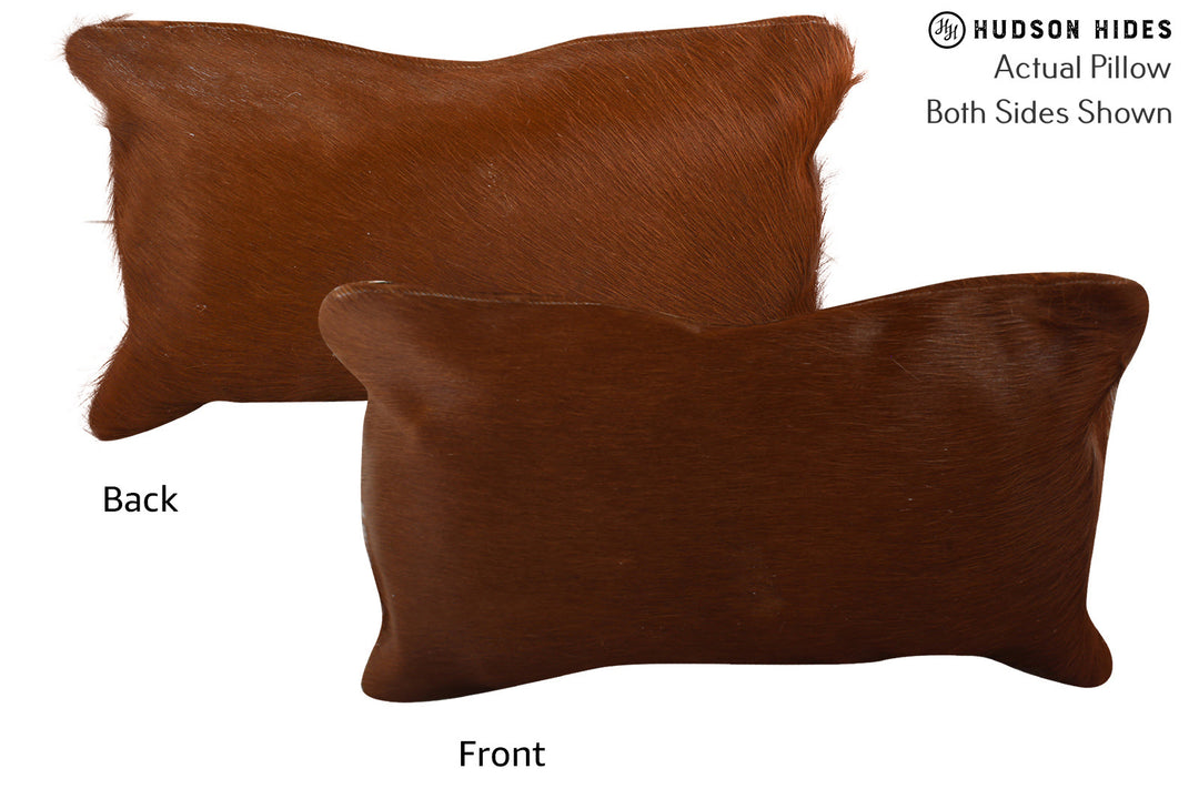 Solid Brown Pillow 12"x22"#73387 by Hudson Hides