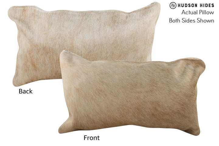 Beige 12"x22" Brazilian Cowhide Pillow #73409 by Hudson Hides