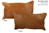 Solid Brown 12"x22" Brazilian Cowhide Pillow #73419 by Hudson Hides
