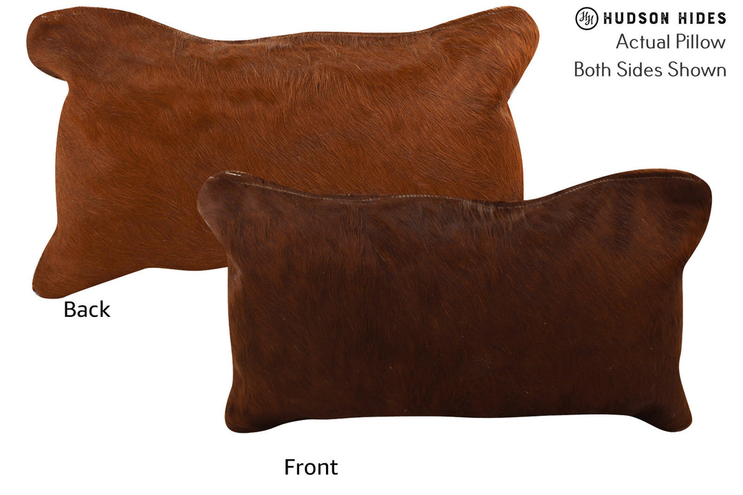 Solid Brown Pillow 12"x22"#73432 by Hudson Hides