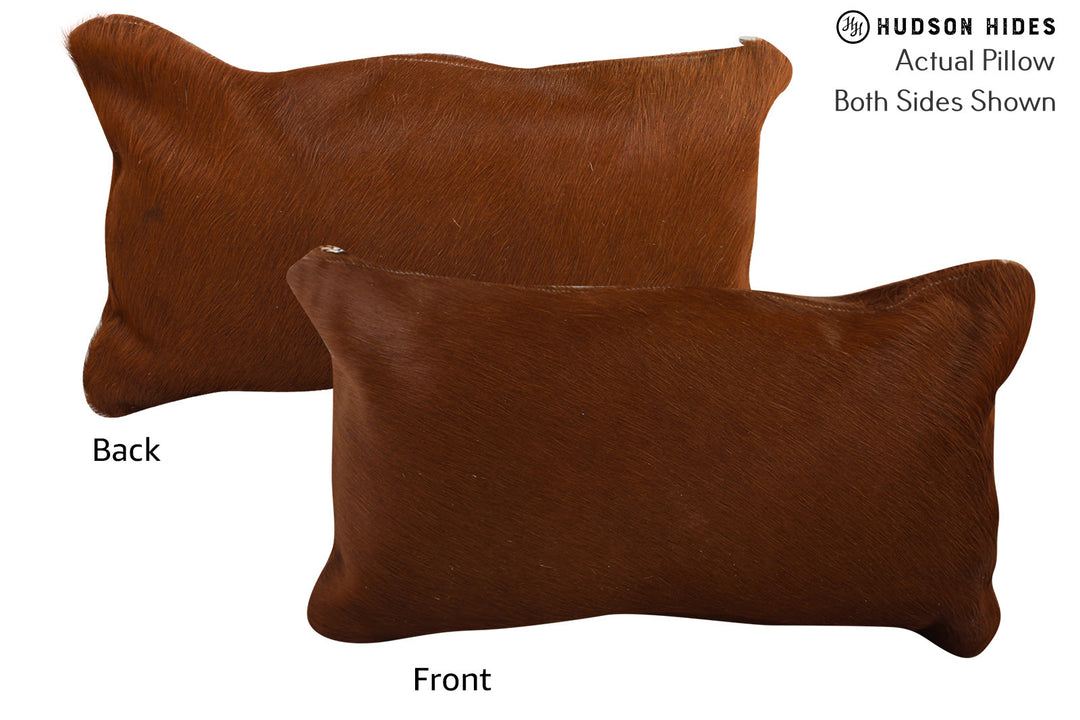 Solid Brown Pillow 12"x22"#73444 by Hudson Hides
