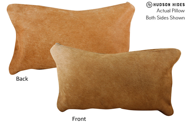 Solid Brown 12"x22" Brazilian Cowhide Pillow #73452 by Hudson Hides