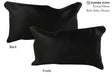 Solid Black 12"x22" Brazilian Cowhide Pillow #73454 by Hudson Hides
