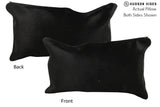 Solid Black 12"x22" Brazilian Cowhide Pillow #73454 by Hudson Hides