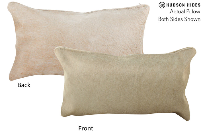 Champagne 12"x22" Brazilian Cowhide Pillow #73465 by Hudson Hides