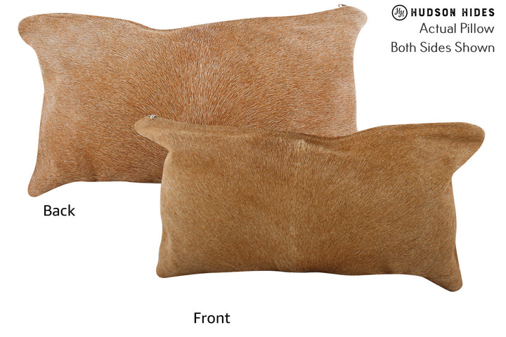 Solid Brown 12"x22" Brazilian Cowhide Pillow #73495 by Hudson Hides