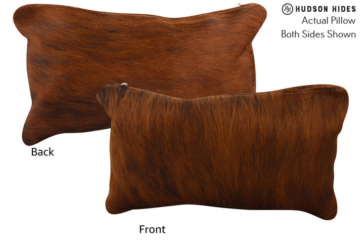 Solid Brown 12"x22" Brazilian Cowhide Pillow #73525 by Hudson Hides