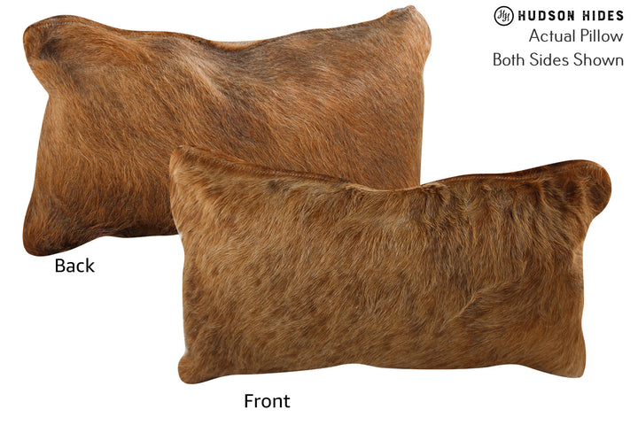 Solid Brown 12"x22" Brazilian Cowhide Pillow #73582 by Hudson Hides
