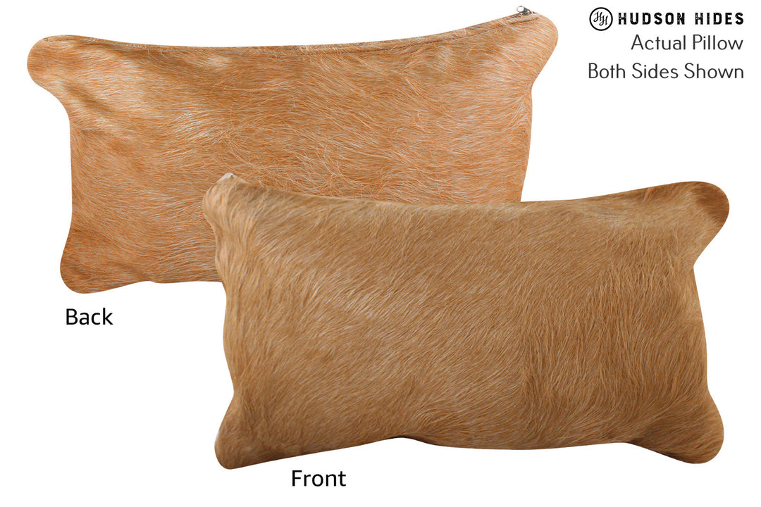 Solid Brown Pillow 12"x22"#73596 by Hudson Hides