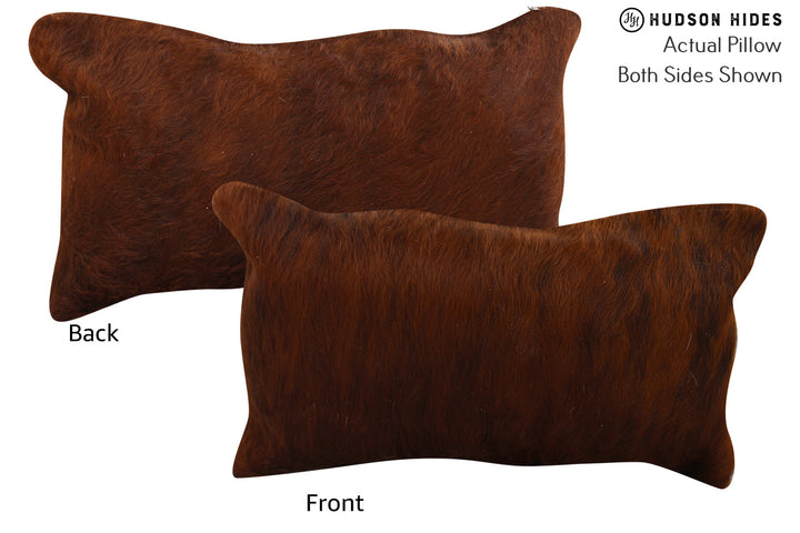 Solid Brown 12"x22" Brazilian Cowhide Pillow #73610 by Hudson Hides