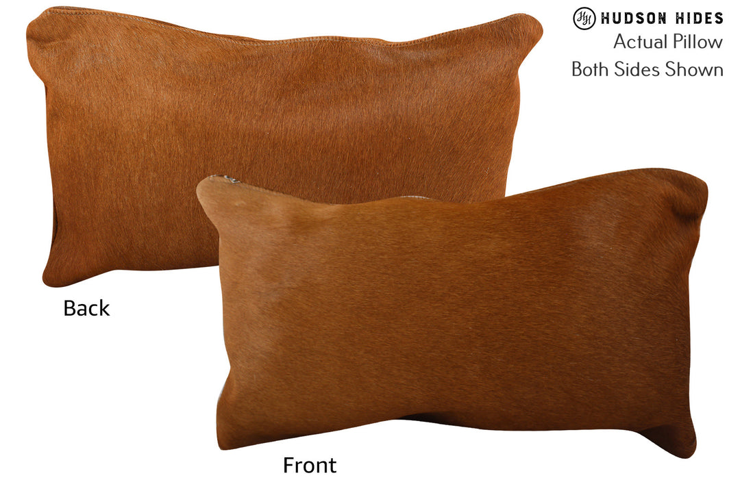 Solid Brown Pillow 12"x22"#73615 by Hudson Hides