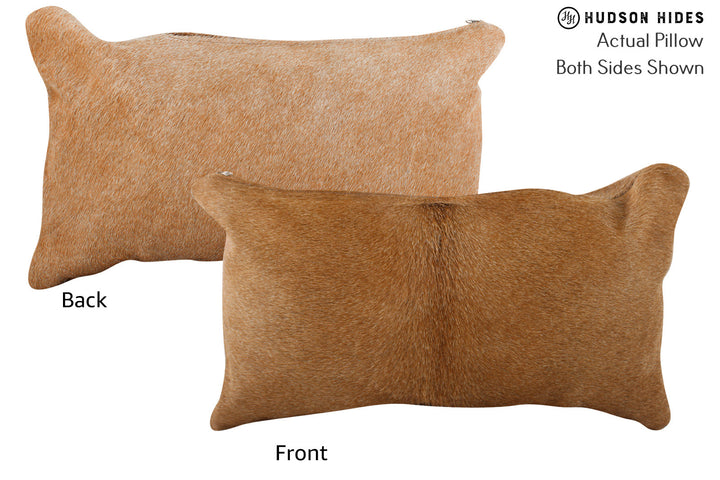 Solid Brown 12"x22" Brazilian Cowhide Pillow #73618 by Hudson Hides