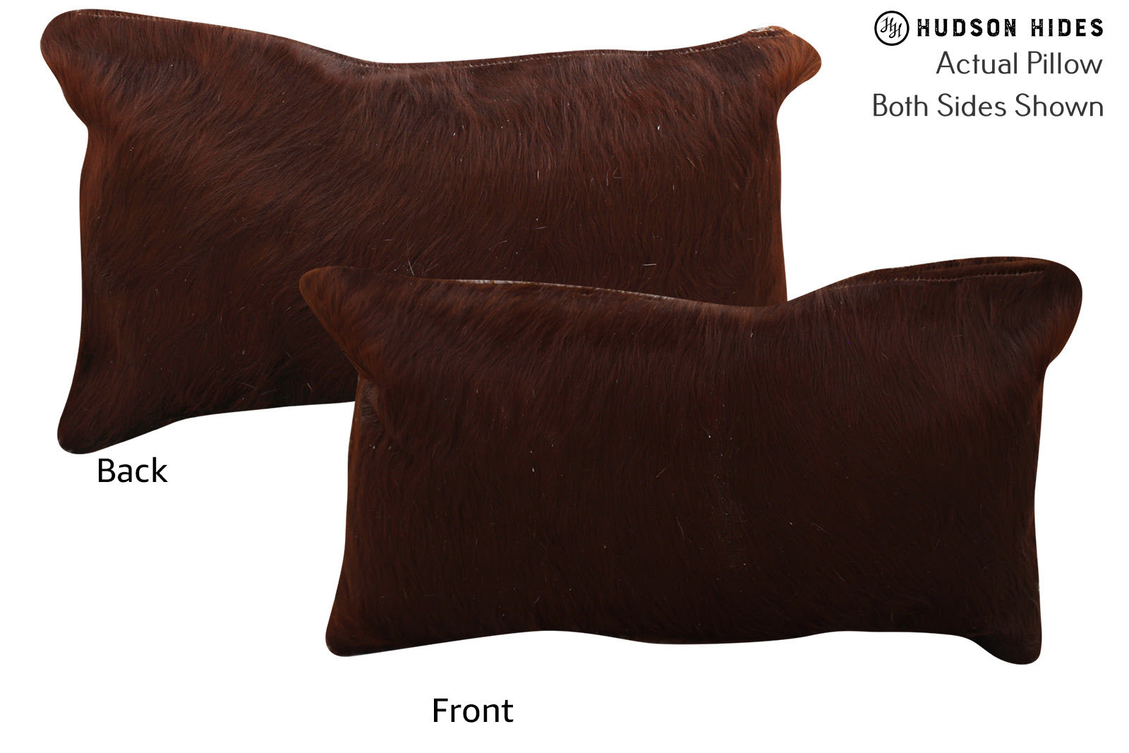 Brown with Red Cowhide Pillow #73622