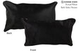 Solid Black 12"x22" Brazilian Cowhide Pillow #73628 by Hudson Hides