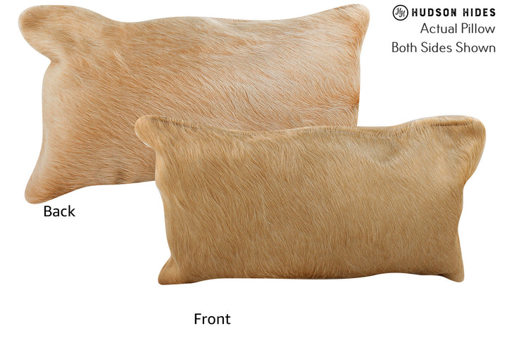 Beige 12"x22" Brazilian Cowhide Pillow #73629 by Hudson Hides