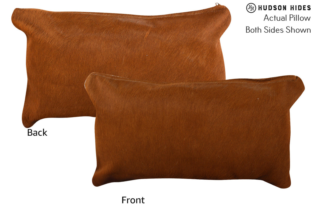 Solid Brown Pillow 12"x22"#73636 by Hudson Hides