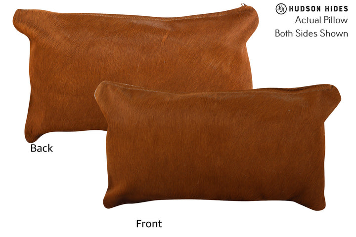 Solid Brown 12"x22" Brazilian Cowhide Pillow #73636 by Hudson Hides