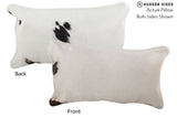 Black and White 12"x22" Brazilian Cowhide Pillow #73660 by Hudson Hides