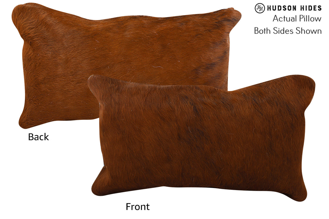 Solid Brown Pillow 12"x22"#73662 by Hudson Hides