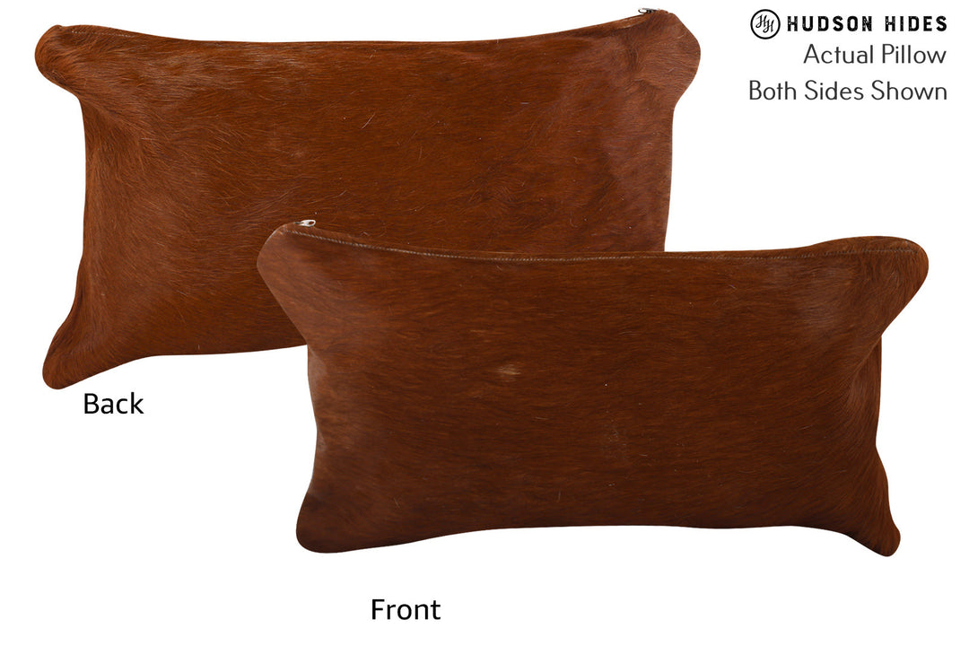 Solid Brown Pillow 12"x22"#73670 by Hudson Hides