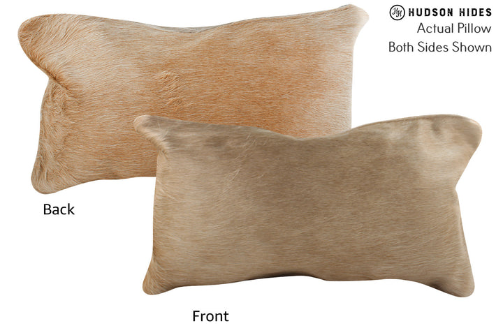 Beige 12"x22" Brazilian Cowhide Pillow #73687 by Hudson Hides