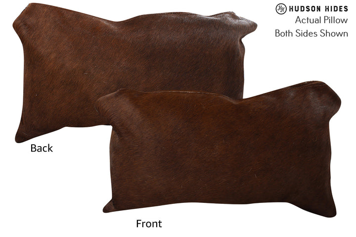 Solid Brown 12"x22" Brazilian Cowhide Pillow #73722 by Hudson Hides