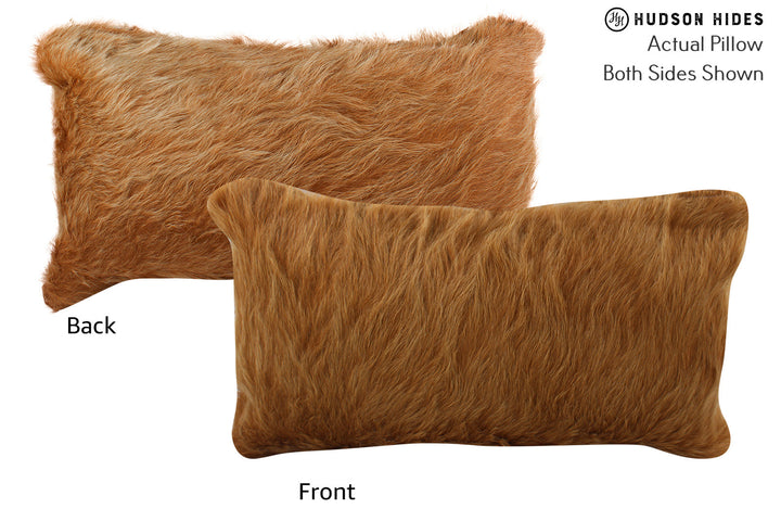Solid Brown 12"x22" Brazilian Cowhide Pillow #73723 by Hudson Hides