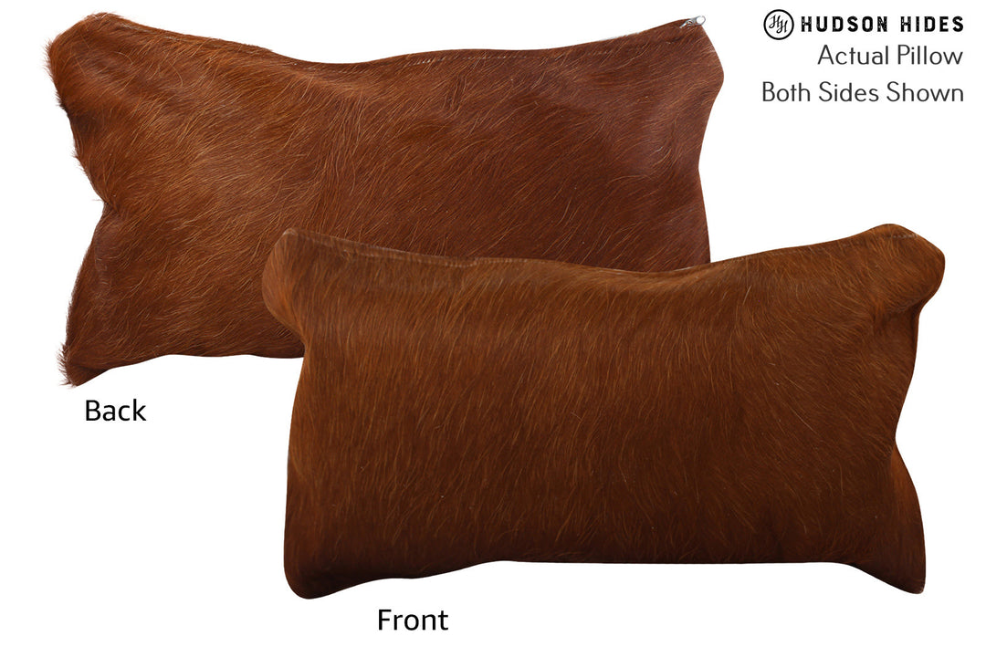 Solid Brown Pillow 12"x22"#73725 by Hudson Hides