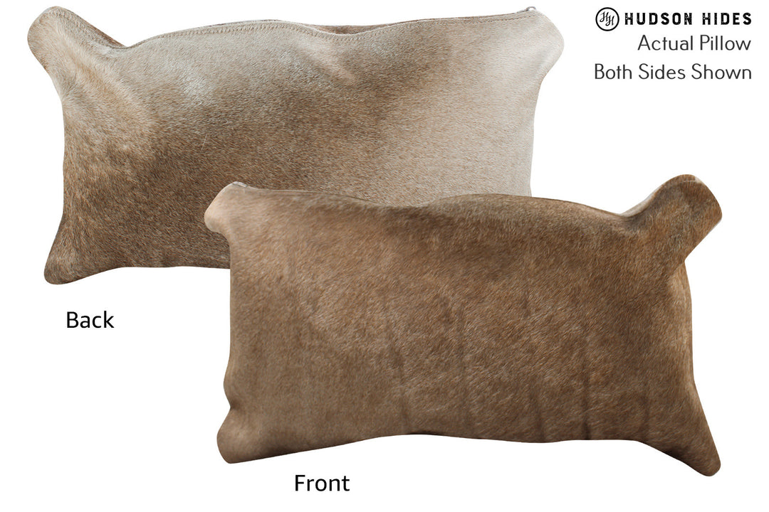 Grey with Beige Pillow 12"x22"#73737 by Hudson Hides
