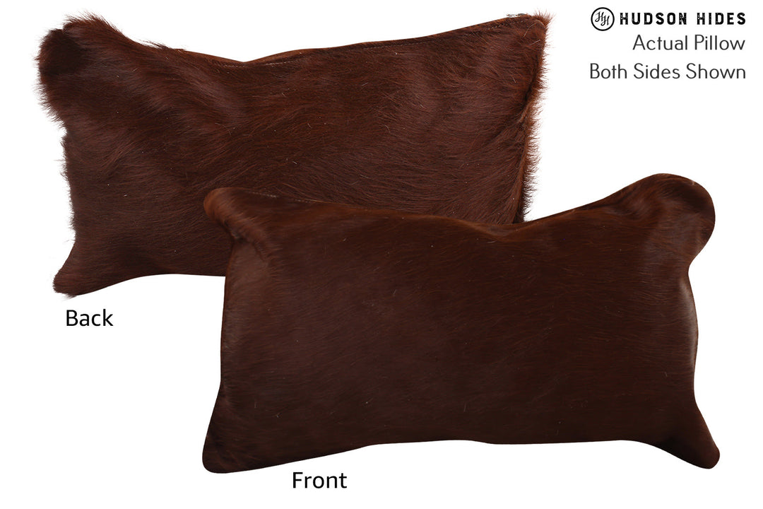 Solid Brown Pillow 12"x22"#73773 by Hudson Hides